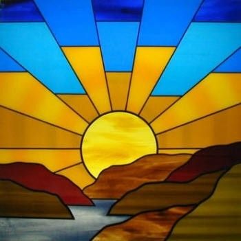 Boho Art Drawings, Glass Painting Designs, Glass Art Projects, Landscape Quilts, Stained Glass Diy, Stained Glass Designs, Stained Glass Panels, Stained Glass Projects, Stained Glass Window