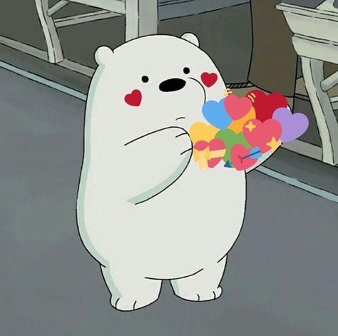 *me giving you all my love🖤* Theater Jokes, Beruang Grizzly, Ice Bear We Bare Bears, Heart Meme, We Bare Bears Wallpapers, Cute Love Memes, Ice Bears, We Bear, Cartoon Profile Pictures