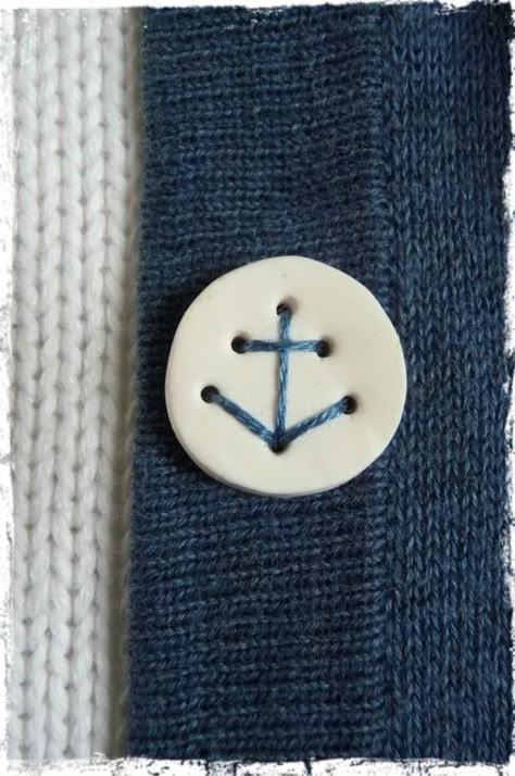 Make Your Own Buttons, Nautical Diy, Fimo Polymer Clay, Nautical Anchor, Polymer Clay Projects, Button Crafts, A Button, Diy Clay, Polymer Clay Crafts