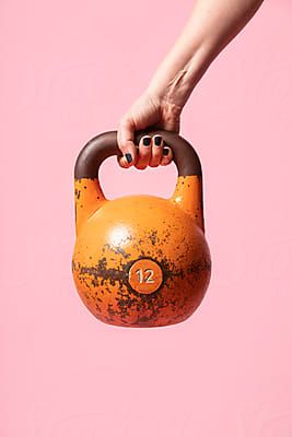 Sport Product Photography, Orange Gym, Gym Weights, Kettlebell, Product Photos, Color Themes, Missoni, Weight Lifting, Pink Orange