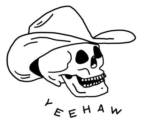 Skull Wearing Cowboy Hat Tattoo, Skeleton Wearing Cowboy Hat Tattoo, Skull Cowboy Hat Tattoo, Skull With Cowboy Hat Tattoo Simple, Spooky Cowgirl Tattoo, Skeleton With Cowboy Hat, Western Line Drawing, Skull Cowboy, Cowboy Skull