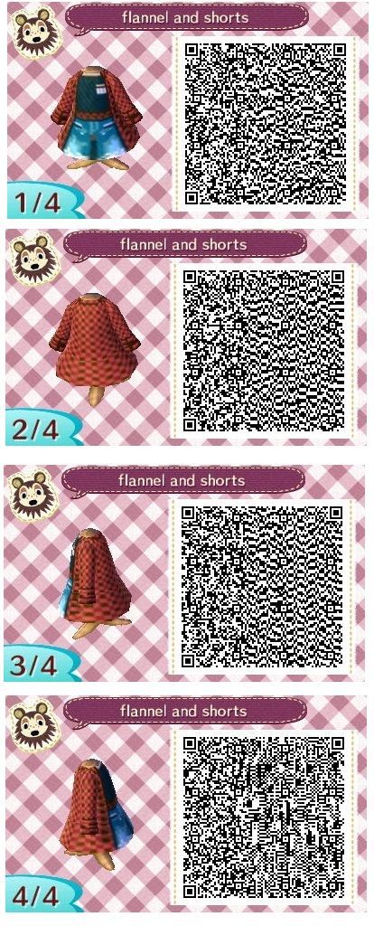 Animal Crossing New Leaf Shirt Qr Codes, Acnl Clothing, Acnl Clothes, Mac Brave, Animal Crossing Qr Codes, Acnl Qr Codes, Motif Acnl, Code Clothes, Animal Crossing 3ds