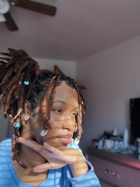 Loc pigtails Dreads In Pigtails, Dreads Pigtails, Dreadlock Pigtails, Locs In Pigtails, Dread Pigtails, Pigtail Locs, Loc Pigtails, Loc Updo, Dreadlocks Braids