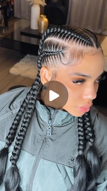 22K views · 2.6K likes | NYC HAIR BRAIDER on Instagram: "Would you prefer your Feed In cornrows to end like this? I absolutely love it 😍😍 this her second home now 😂❤️  4 Feed In Cornrows ✨  #nycbraider #njbraider #bronxbraider #bronxhairstylist #nychairstylist #njhairstylist #protectivestyles #stitchbraids #feedinbraids #cornrows #frenchcurls #vacationhairstyles #bronxtrenzas  #bronxbraidstylist #explorepage" Bohemian Feed In Braids Cornrows, 6-8 Feed In Braids Cornrows, 4 Braids Hairstyle Cornrows, 4-6 Stitch Braids With Design, 8 Cornrows Braids Straight Back, 5 Cornrows Braids, 2 Feed In Braids With Curls, Four Feed Ins Braids, 4 Braids Cornrows