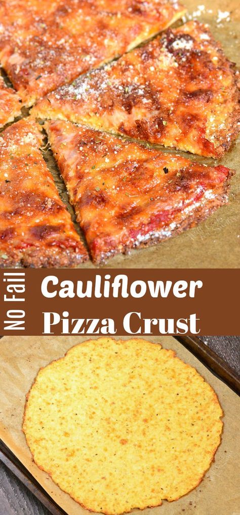 Cauliflower Pizza Crust recipe is a great low carb and gluten free option for a delicious pizza. It is made entirely out of cauliflower with addition of some Parmesan cheese and egg. #cauliflower #pizzacrust #pizza #lowcarb Recipe With Biscuits, Cauliflower Pizza Crust Recipe, Cauliflower Bread, Cauliflower Pizza Crust, Low Carb Soup Recipes, Healthy Low Carb Dinners, Low Carb Low Fat Recipes, Boiled Egg Diet Plan, Pizza Crust Recipe