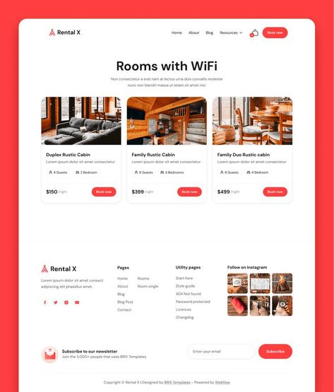 Airbnb HTML CSS Website Theme Rental Website Design, Listing Real Estate, Car Rental Website, Webflow Website, About Us Page Design, Hotel Website Design, Real Estate Portfolio, Airbnb Website, Webflow Templates