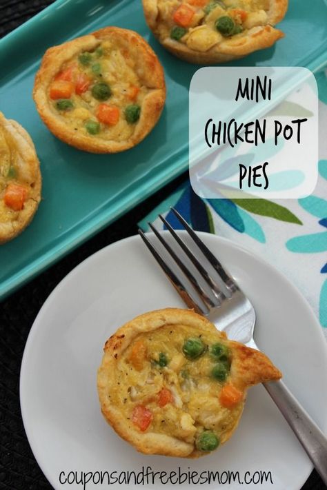 Chicken Pot Pies, Mini Chicken Pot Pies, Easy Chicken Pot Pie, Behind The Curtain, Pot Pies, Chicken Pot Pie Recipes, Tater Tots, Dinner Inspiration, Toddler Snacks