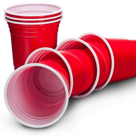 Red Cup Party, American Party, Event Bar, Christmas Organization, Beer Cup, Pink Cups, Red Cups, Red Party, Printed Cups