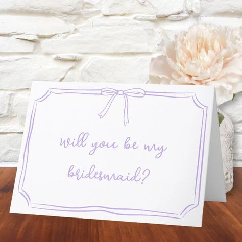 Handwritten Coquette Bow Bridesmaid Proposal Card Bridesmaid Diy, Bridesmaid Proposal Card, Bridesmaid Card, Be My Bridesmaid Cards, Bridesmaid Proposal Cards, Bridal Party Proposal, Bridesmaid Cards, Coquette Bow, Will You Be My Bridesmaid