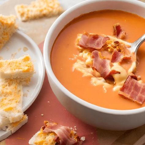 22+ Ways to Jazz Up Canned Tomato Soup – Low Dough Family Jazz Up Tomato Soup, Spice Up Canned Tomato Soup, Recipes With Tomato Soup Can, Tomato Soup Add Ins, Canned Tomato Soup Upgrade, Homade Tomato Soup, Leftover Tomato Soup, Curried Tomato Soup, Tomato Rice Soup