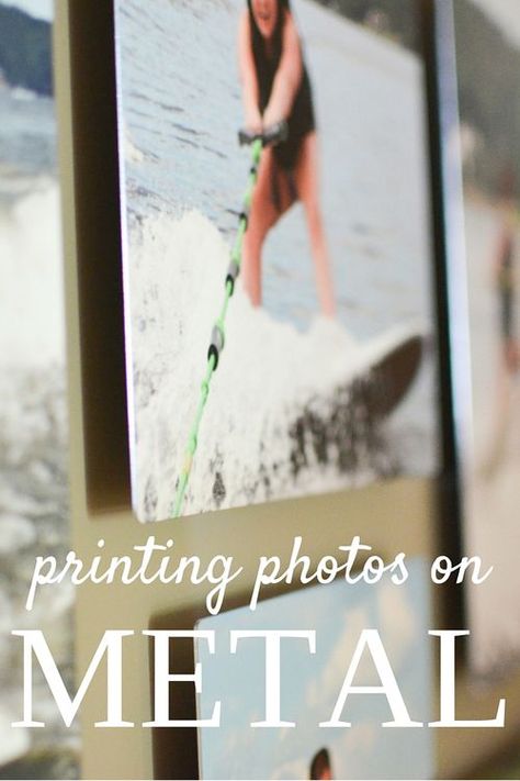 Printing photos on metal for a modern display | via Hollywood Housewife People Skiing, Large Photo Prints, Printing Photos, Photo Crafts, Metal Photo Prints, Printing On Canvas, Office Wall Design, Condo Decor, Prints Photography