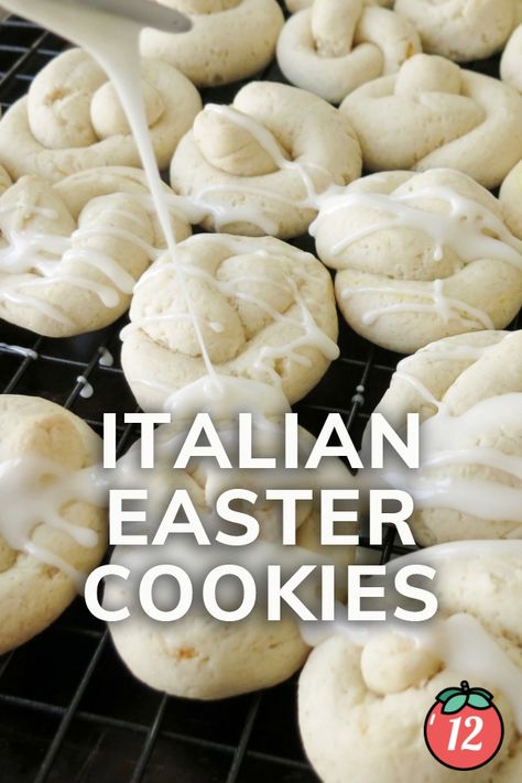 Italian Easter Cookies | 12 Tomatoes Jewish Baking, Knot Cookies, Italian Easter Cookies, Italian Baking, No Gluten Diet, Cookie Dough Ingredients, Tomatoes Recipes, 12 Tomatoes Recipes, Italian Easter