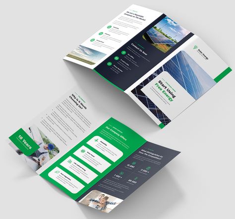 Solar Energy – Brochure and Flyer Print Template on Behance What Is Solar Energy, Solar Companies, Flyer Printing, Trifold Brochure, Graphic Design Fun, Free Energy, Energy Work, Web Layout, Website Branding