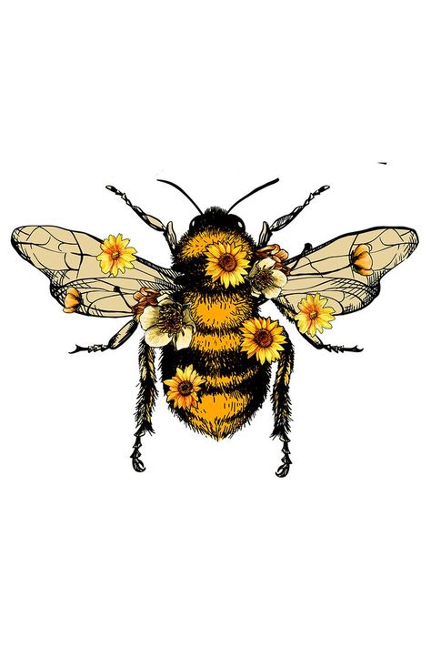 Inspiration From Bees. PNG. Honey Ideas, Honeybee Art, Bumble Bee Tattoo, Bee Artwork, Bee Drawing, Bee Pictures, Artsy Background, Widget Ideas, Arte Van Gogh