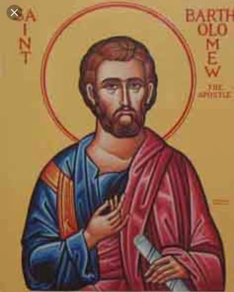 Apostle Bartholomew St Bartholomew The Apostle, Saint Bartholomew, Monastery Icons, Synoptic Gospels, St Bartholomew, Daily Gospel, Benedict Xvi, Novena Prayers, Pope Benedict Xvi