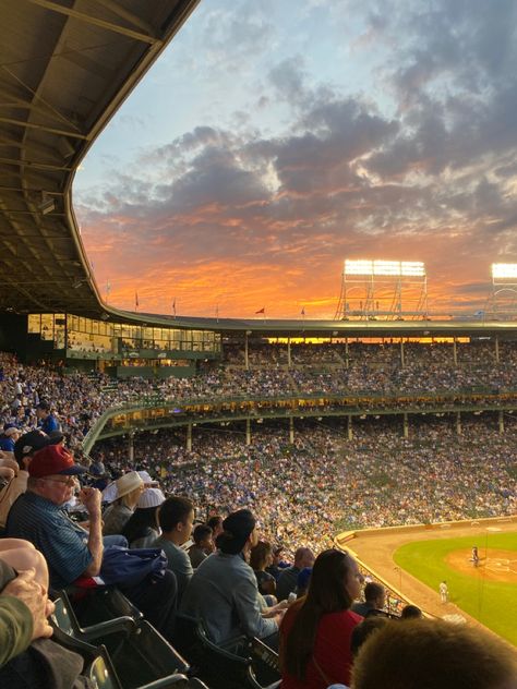 Chicago Cubs Stadium, Chicago Baseball Aesthetic, Cubs Game Aesthetic, Wrigley Field Aesthetic, Chicago Cubs Aesthetic, Cubs Aesthetic, March Manifestation, Chicago Summer Aesthetic, Baseball Fits