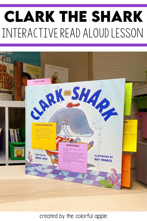 Reading Engagement Strategies, Clark The Shark, Shark Activities, Interactive Read Aloud Lessons, Character Lessons, Read Aloud Activities, Interactive Read Aloud, Counseling Lessons, Social Cues