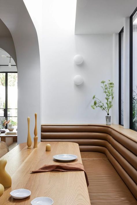 Toxteth Terrace | ZETR Interlock Design, Booth Seat, Built In Banquette, Seating Ideas, Modern Renovation, Booth Seating, Melbourne House, Built In Seating, The Local Project