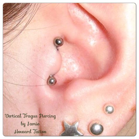 Vertical Tragus Tragus Vertical, Vertical Tragus Piercing, Tragus Tattoo, Cool Piercings, Tragus Piercings, Piercing Tattoo, Tragus, Tattoos And Piercings, Small Tattoos