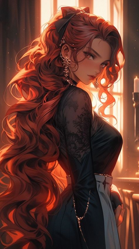 Mixed Female Oc, Red Hair Anime Woman, Red Haired Princess, Red Hair Cartoon, Queen Character, Chinese Animation, Red Hair Woman, Images Disney, Female Character Concept