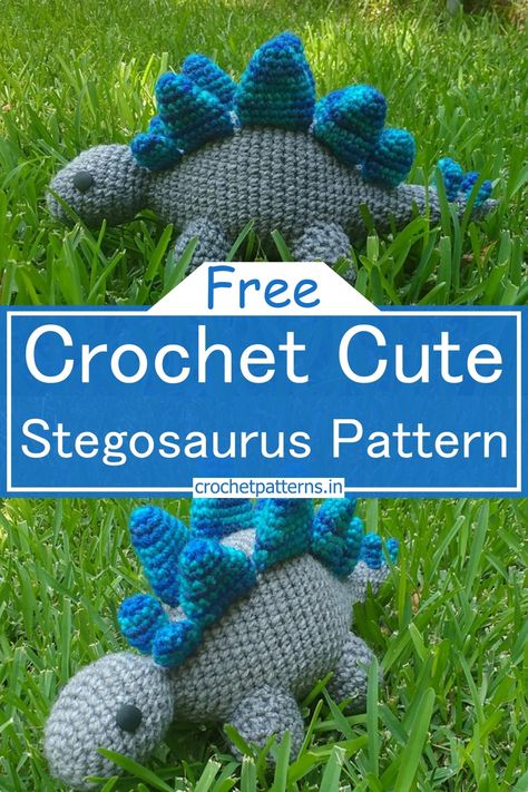 Crochet Cute Stegosaurus Pattern Crochet Stegosaurus, Crochet Dinosaur Pattern Free, Dinosaur Patterns, Crochet Lampshade, Dinosaur Crochet, Crochet Dinosaur Patterns, Cozy Crochet Patterns, Crochet Dinosaur, Crochet Animals Free Patterns