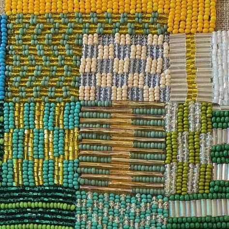 Tessa Perlow on Instagram: "More beaded pattern practice  . . . . #beading" Beaded Textiles, Pattern Practice, Beaded Tapestry, Tessa Perlow, Fabric Patterns Prints, Beads Weaving, Jewelry Making Instructions, Beaded Patterns, Beaded Banners