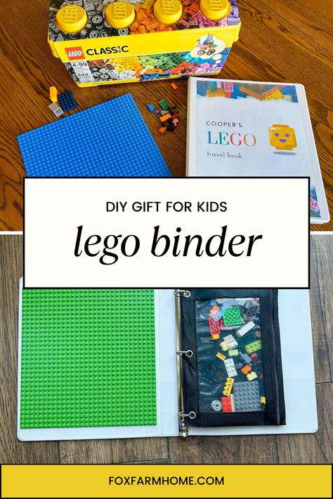 This DIY travel lego case is a simple & budget friendly project that will provide hours of entertainment for a Lego lover in your life. Diy Lego Travel Kit, Diy Lego Travel Case, Lego Binder Ideas, Roadtrip Kids Hacks, Lego Travel Case Diy Road Trips, Travel Lego Kit, Lego Binder Travel, Lego Plane Ideas, Plane Entertainment For Kids