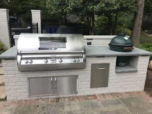 Bbq Station, Patio Retreat, Tuscan Kitchen Design, Summer Outdoor Decor, Backyard Renovation, Outdoor Grill Area, Outdoor Grill Station, Backyard Barbeque, Patio Grill