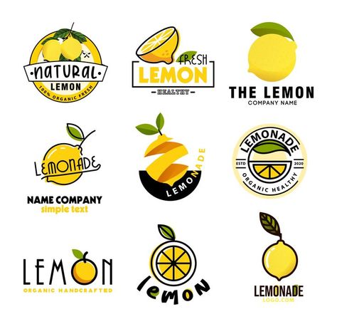 Lemon Logo Design Ideas | Fruits Shop | Fruits Store Lemonade Logo Ideas, Lemon Label Design, Logo Design Fruit, Lemon Logo Design Ideas, Fruit Logo Branding, Mango Logo Design, Juice Logo Design Ideas, Fruits Logo Design, Logo Concept Ideas