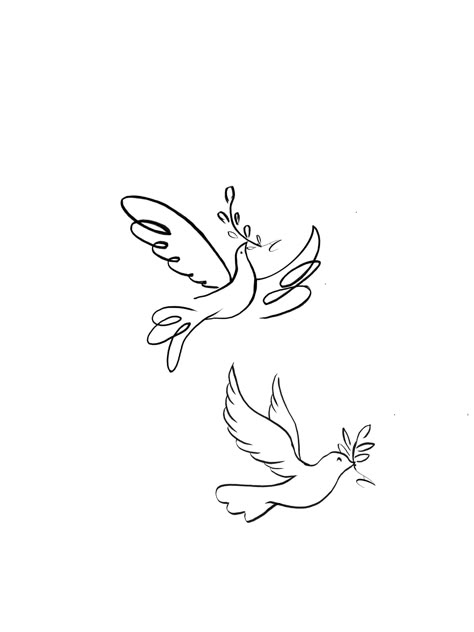 Fine Line Dove Tattoo, Dove Tattoo Design For Men, Peace Dove Tattoos, Small Dove Tattoos, Bird Tattoo Ideas, Minimalistic Tattoo Ideas, Tattoo Pretty, Spirit Drawing, Bird Nail Art