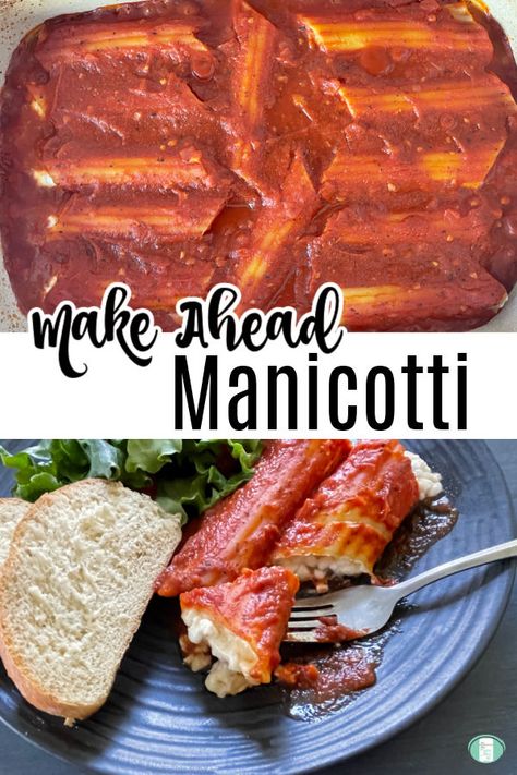 Making manicotti ahead as a freezer meal is a great way to have deliciously tasty Italian food always at the ready. #freezermeals101 #freezercooking Cottage Cheese Manicotti, Frozen Manicotti Recipe, Frozen Manicotti, Freezer Manicotti Recipe, Easy Dump And Bake Manicotti, Manicotti Freezer Meal, Meat Filling For Manicotti, How To Cook Frozen Manicotti, Meat Manicotti