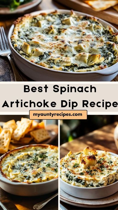 Discover the Best Spinach Artichoke Dip Recipe! This creamy, cheesy dip is loaded with spinach and artichokes, making it the perfect appetizer for any gathering. Serve with crackers or veggies for a delicious, crowd-pleasing dish. Whether for a holiday party or game day, this dip is sure to be a favorite! The Best Spinach Artichoke Dip, Easy Spinach Artichoke Dip, Creamy Spinach Artichoke Dip, Best Spinach Dip, Spinach Artichoke Dip Easy, Best Spinach Artichoke Dip, Spinach Artichoke Dip Recipe, Spinach Dip Recipe, Artichoke Dip Recipe