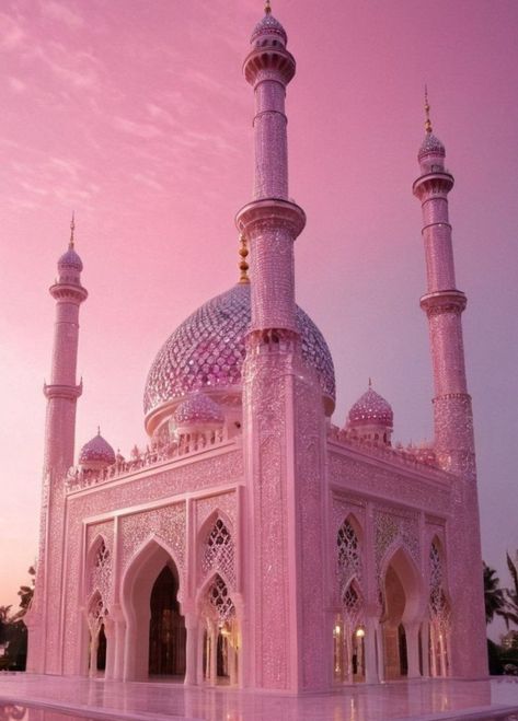 Photo Baground Hd 1080p, Pink Muslim Wallpaper, Muslims Wallpaper, Islam Pink Aesthetic, Mosques Wallpaper, Pink Islamic Wallpaper, Islamic Aesthetic Wallpaper, Ipad Pink, Pink Mosque