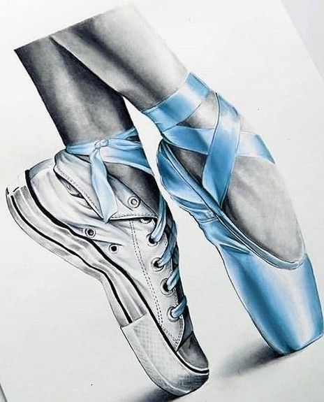 A Drawing, Acrylic Painting, Ballet, Canvas, Green, Blue, Art