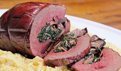 This delicious preparation of deer heart compliments the rich venison flavor with a creamy stuffing and a hint of smokiness. Deer Neck Recipes, Venison Heart Recipes, Deer Heart Recipes, Healthy Venison Recipes, Deer Heart Recipe, Stuffed Venison, Fishing Recipes, Recipes Venison, Elk Meat