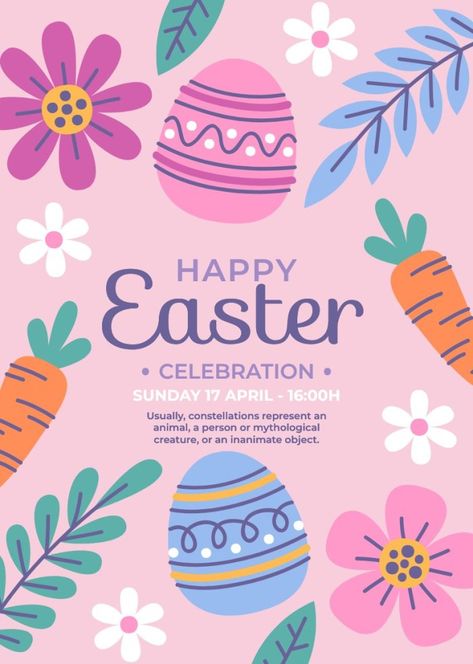 Easter Invitations Free Templates, Easter Design Graphic, Easter Packaging, Easter Patterns, Easter Poster, Teacher Board, Easter Templates, Easter Invitations, Palm Sunday