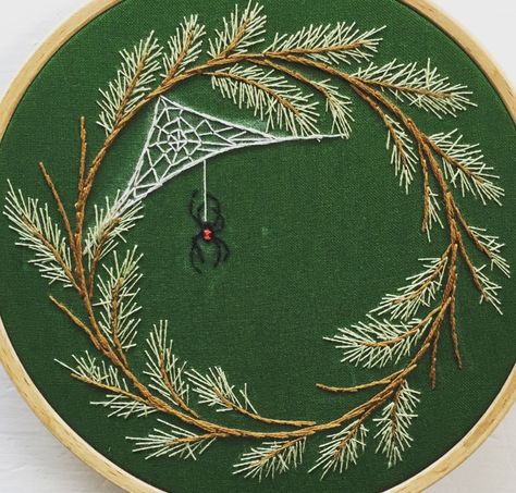 Moody Embroidery, Yule Embroidery, Pagan Embroidery, Wildflower Embroidery, Forest Embroidery, Nature Embroidery, Unique Embroidery, Gothic Embroidery, Stitch Witchery