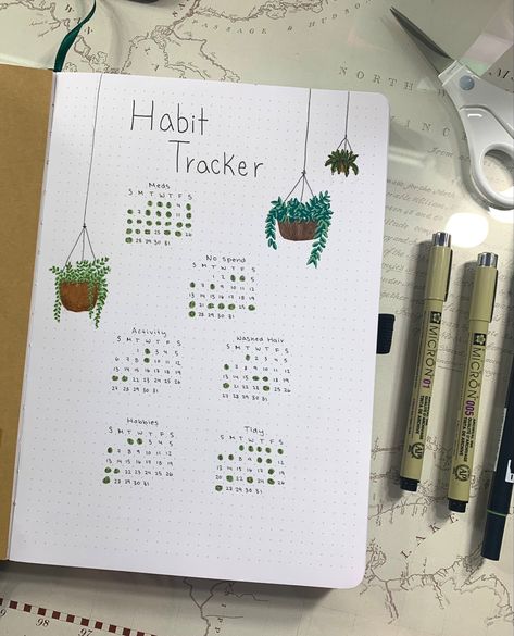 Simple hanging plant themed mood tracker #bujo #moodtracker #bujoinspiration Plant Habit Tracker, Mood Tracker Plants, Plant Mood Tracker, Bullet Journal Water Tracker, Bujo Mood Tracker, 2024 Bujo, Bujo Spreads, Plant Doodle, Tracker Ideas