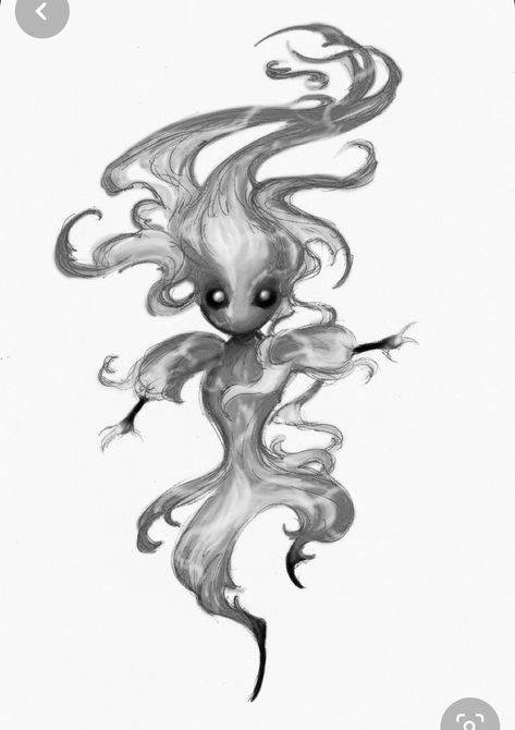 Spirit Monster Art, Will O Wisp Character Design, Shadow Monster Concept Art, Wisp Character Design, Beast Drawing Monsters, Shadow Monster Drawing, Shadow Monster Art, Fog Monster, Wind Monster