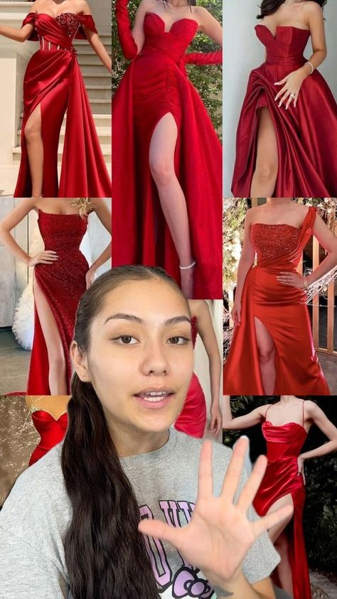 MAQUILLAJE P/ VESTIDO ROJO 💋 📲Mi Instagram es @glambylitzy | MAQUILLAJE P/ VESTIDO ROJO 💋 📲Mi Instagram es @glambylitzy | By Litzy Makeup Make For Red Dress, Make Up Vestido Rojo, Red Dress Outfit Party, Outfits Rojos, Red Dress Makeup Looks, Outfit Vestido Rojo, Vestidos Color Vino, Outfit Elegante, Dress Outfits Party