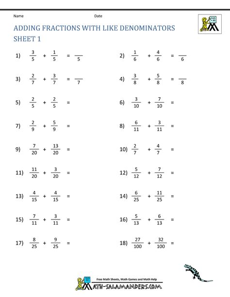 Fraction Worksheets Grade 4, Fraction Worksheets 3rd Grade, Fractions 3rd Grade, Multiplying Fractions Worksheets, Unlike Fractions, Math Fractions Worksheets, 3rd Grade Fractions, Summer Homework, Printable Math Games