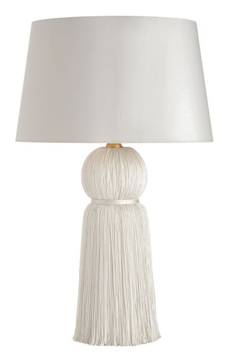 2017 Trend: Fringe/Tassels By Laura Kirar for Arteriors, $725, mecox.com. Art Deco Interior Bedroom, Tassel Lamp, Round Table Lamp, Lamps Desk, Unique Table Lamps, Table Top Lamps, Modern Table Lamps, Interior Bedroom, Lighting Decor