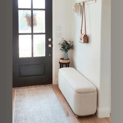 Article - Our #MariboOttoman is giving nothing but warm... Scandinavian Entryway, Bedroom Bench Modern, Modern Storage Bench, Living Colors, Entryway Inspiration, Fabric Storage Ottoman, Wood Frame Construction, Mid Century Modern Bedroom, Contemporary Mid Century