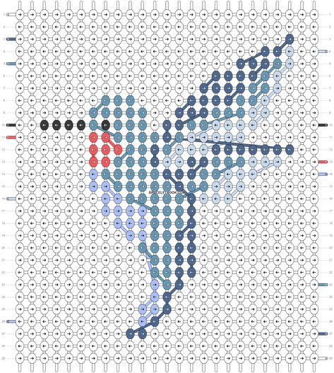 Alpha pattern #72034 variation #207692 | BraceletBook Hummingbird Alpha Pattern, Flamingo Bracelet Pattern, Alpha Bracelet Pattern One Piece, Hummingbird Wings, Animal Alpha Bracelet Patterns, Alpha Pattern 73842, Cool Friendship Bracelets, Alpha Pattern, Alpha Patterns