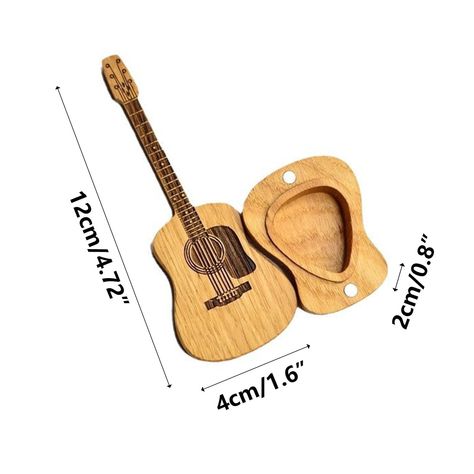 Pick Guitar, Guitar Pick Box, Acoustic Guitar Case, Guitar Picks Personalized, Wooden Guitar, Bass Ukulele, Guitar Gifts, Pick Holder, Instruções Origami