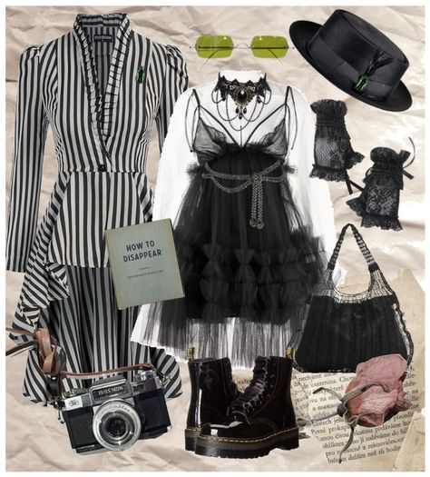 Lydia Deetz Outfit | ShopLook Lydia Deetz Outfit Inspiration, Lydia Deetz Outfit, Beetlejuice Outfits, Lydia Beetlejuice, Platform Doc Martens, Beetlejuice Movie, Lydia Deetz, Slay Outfits, Pork Pie Hat