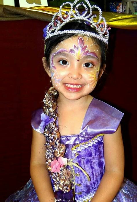 Rapunzel Face Paint, Rapunzel Sun, Kids Face Paint, Face Paintings, Face Painting Designs, Facepaint, Little Princess, Rapunzel, Face Painting