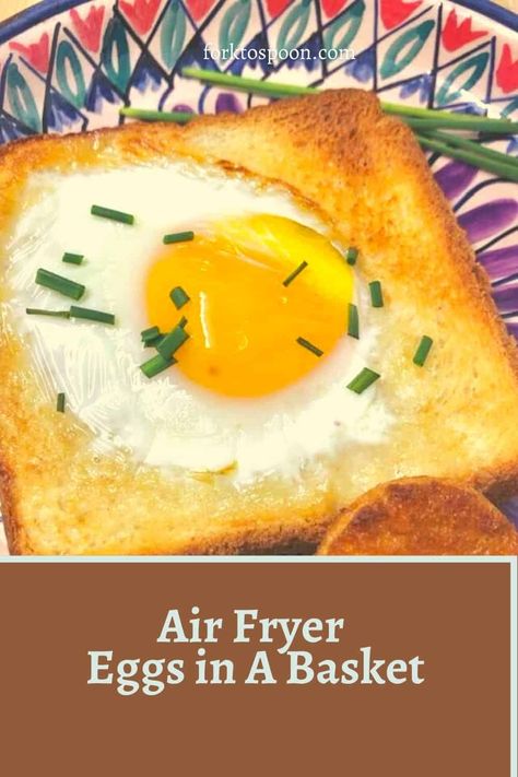 Eggs In Air Fryer Fried, Eggs In Basket Breakfast, Air Fryer Egg And Toast, Egg In The Hole Air Fryer, Air Fryer Eggs In A Basket, Air Fryer Egg On Toast, Air Fryer Egg In A Hole, Air Fryer Eggs Recipes, Air Fryer Eggs And Toast