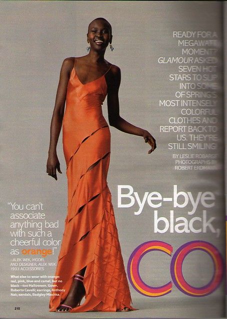 Alek Wek in Glamour magazine, 2004 | rossvanderh | Flickr Fire Woman, Alek Wek, Edie Sedgwick, Flamboyant Natural, Glamour Magazine, Princess Caroline, Natural Women, Vintage Beauty, Beautiful Creatures