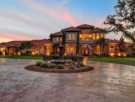 Homes of the Rich on Instagram: “Goodnight! 😍 Mediterranean style home 🌍 8109 Oakmont Drive, Burleson, Texas 🏠 7,869 Square Feet 🛏 5 Bedrooms 🛁 4 Bathrooms 💰 Sold for…” One Story Mansion, False Reality, Texas Mansions, Pinterest Women, Luxury Mediterranean Homes, Modern Mediterranean Homes, Mediterranean Mansion, Mediterranean Interior, Mediterranean Style Homes